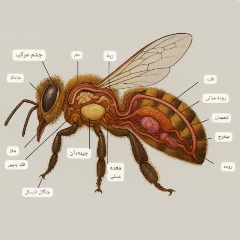 ساختار بدن زنبور عسل